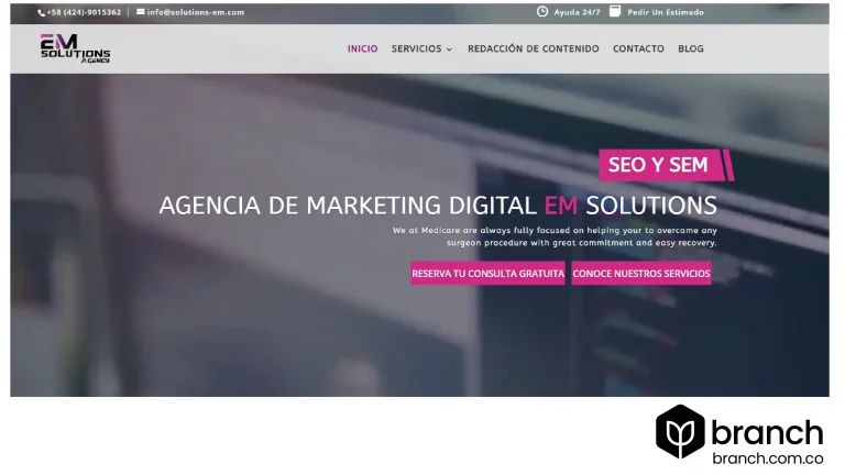 Top-10-de-agencias-de-marketing-digital-en-venezuela - Branch agencia posicionamiento
