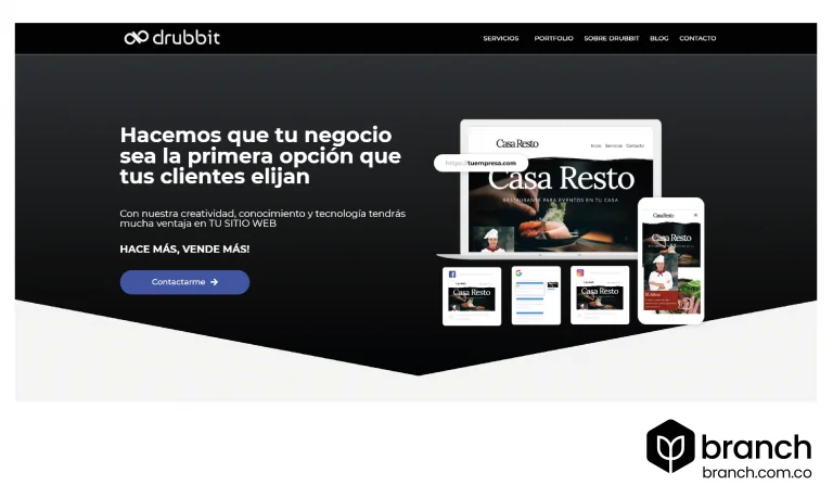 Drubbit-Top-10-de-las-mejores-agencias-de-desarroll- web-en-Argentina - Branch agencia inbound