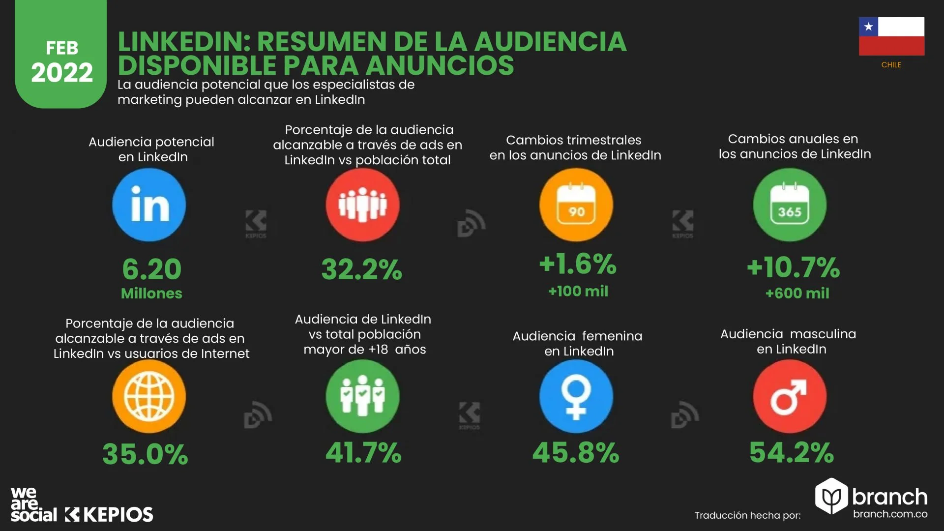 audiencia-linkedin-chile-2022 - Branch agencia social media