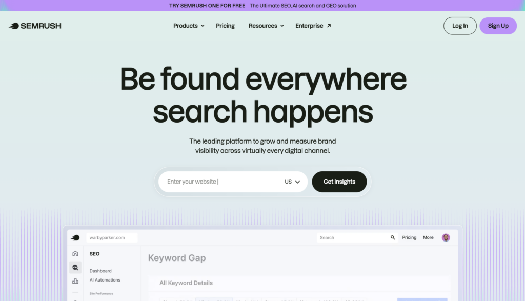 herramientas SEO  Semrush